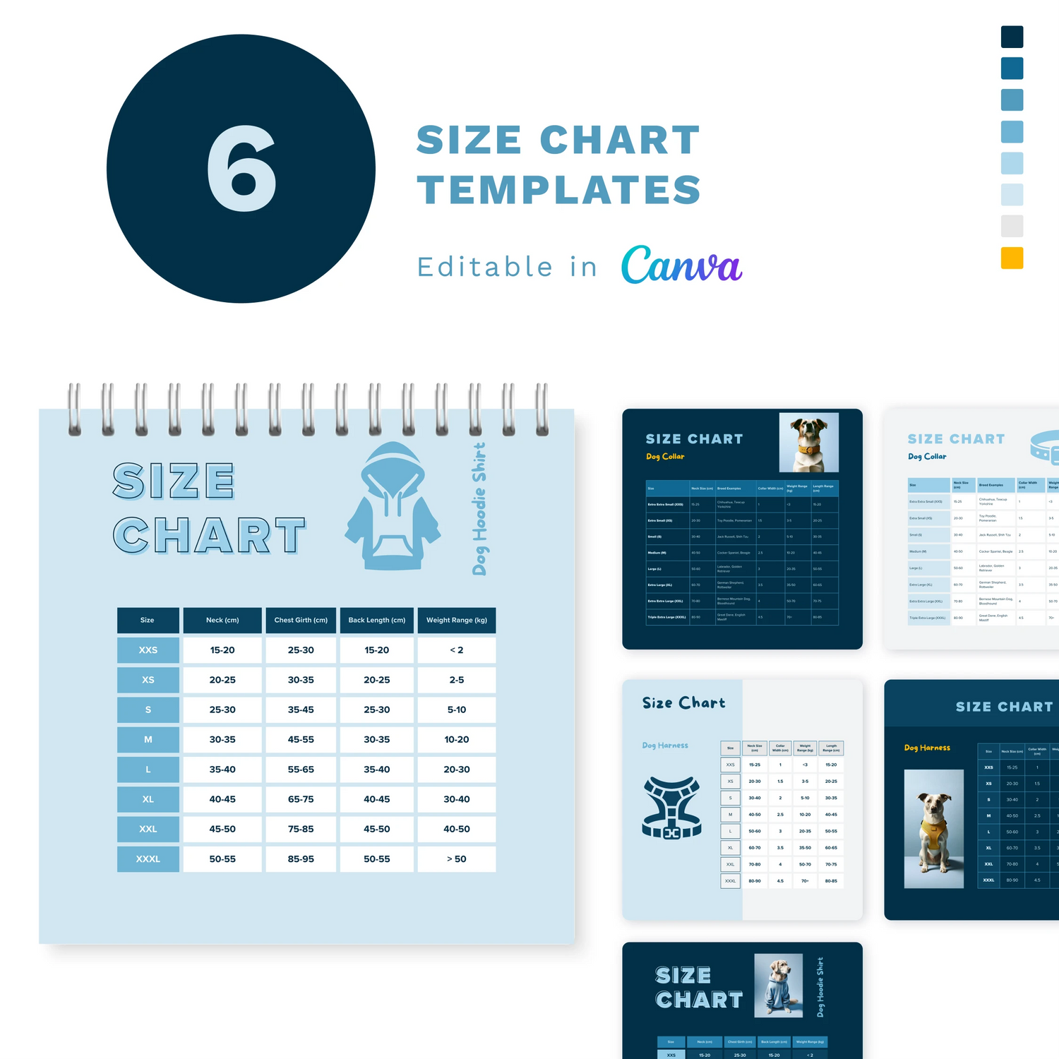 Size Chart Templates (Pets)