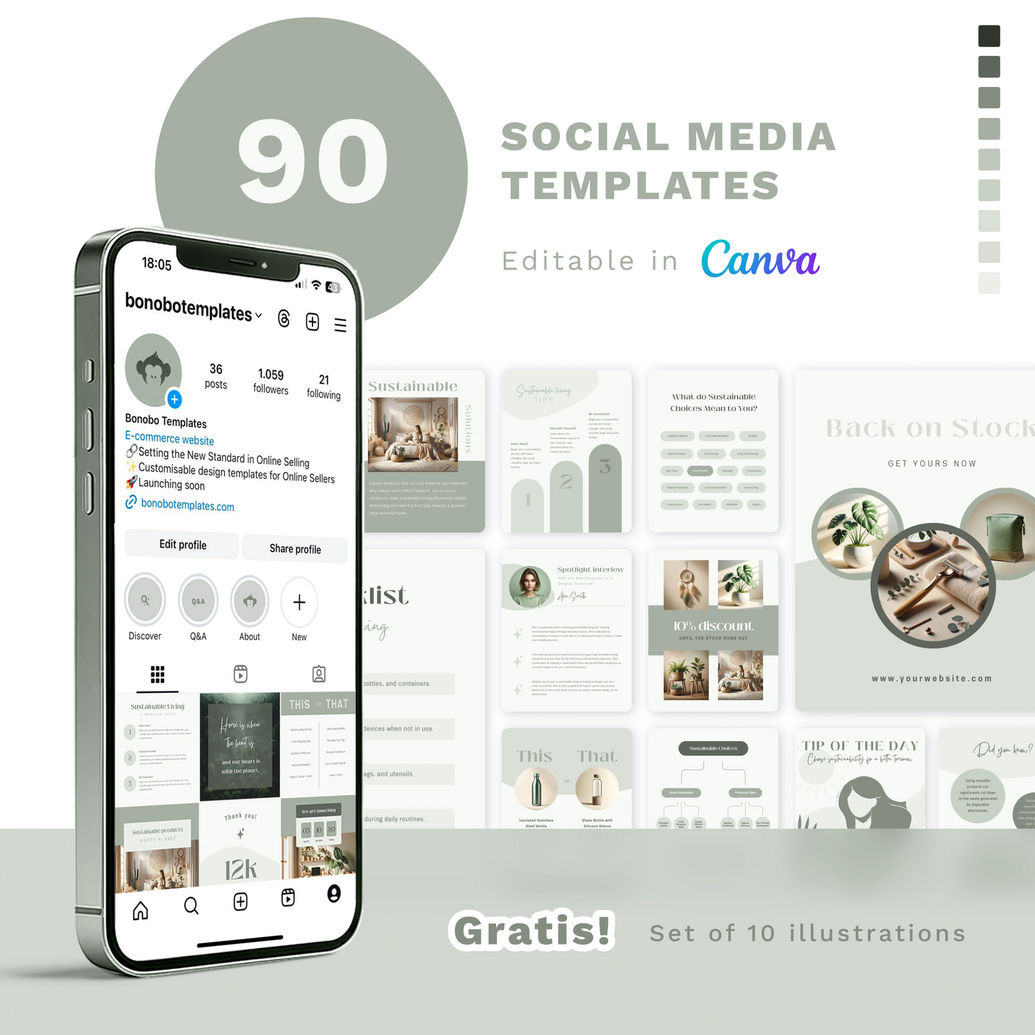 Social Media Templates (Sustainable)